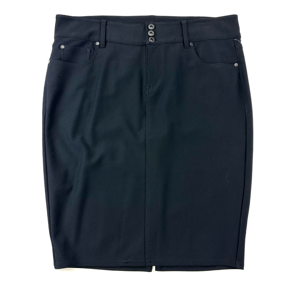 Torrid ponte midi black skirt Size 16 NEW with tags 5 pocket zip fly Officewear
